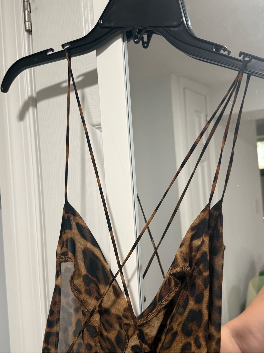 Fashion Nova Brown Leopard Print Sheer Maxi Dress - Picture 5 of 5
